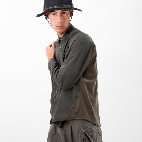 And Wander Fleece Base LS Shirt Khaki 5742254323 Degli Uberti